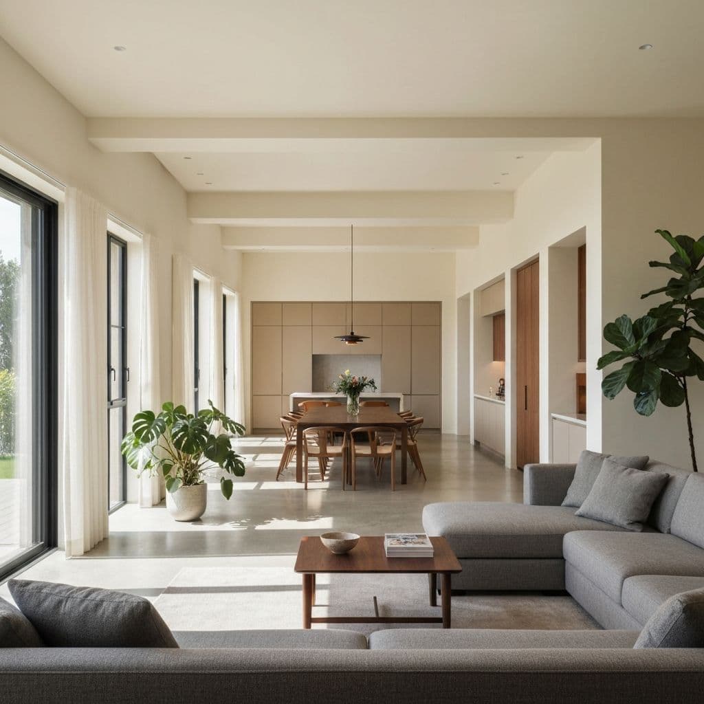 Minimalist interior with premium furniture